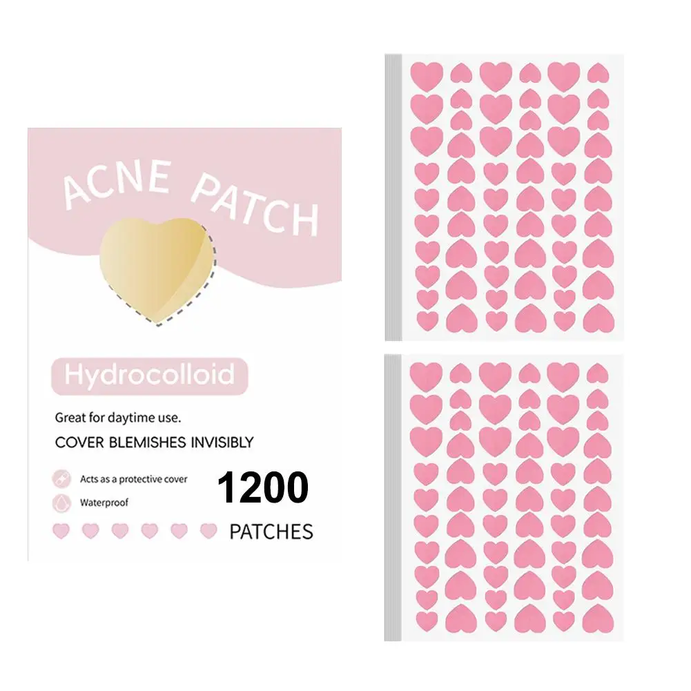 600/1200PCS Star Acne/Pimple Patch, Yellow Star Shaped Acne Absorbing Cover Patch, Invisible Hydrocolloid For Face Acne Dot K5W2