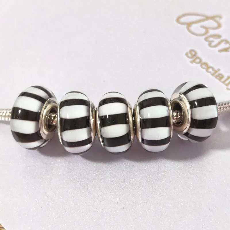 1 stück Hohe Qualität 925 Sterling Silber Kern Handgemachte Murano Glas Perlen Fit Diy Europäischen Armbänder Schmuck