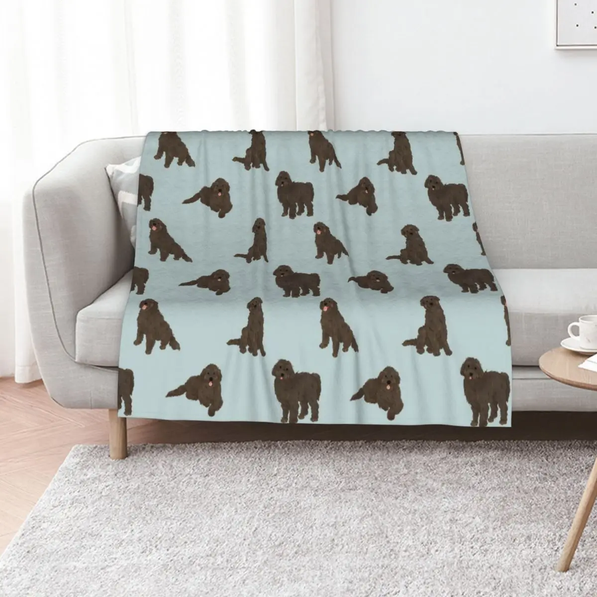Labradoodle Black Doodle Dog Throw Blanket blankets and throws Sofa Quilt Luxury Travel Vintage Decorative Throw Blankets