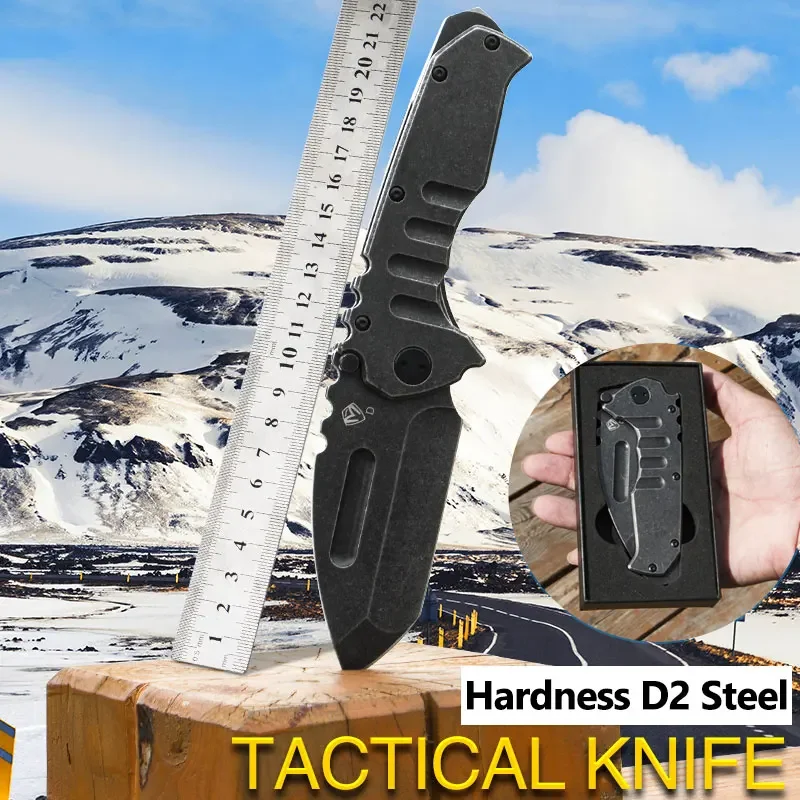 

Hardness D2 Steel Heavy Duty Folding Knives High Quality Outdoor Cutting Tools Portable Sharp Hunting Fruit Knife