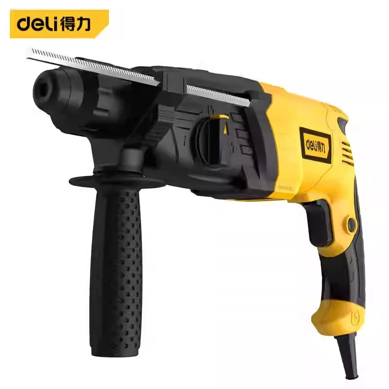 

Deli lightweight three-function electric hammer with mechanical clutch insulated hammer drill flat drill home electric drill eff