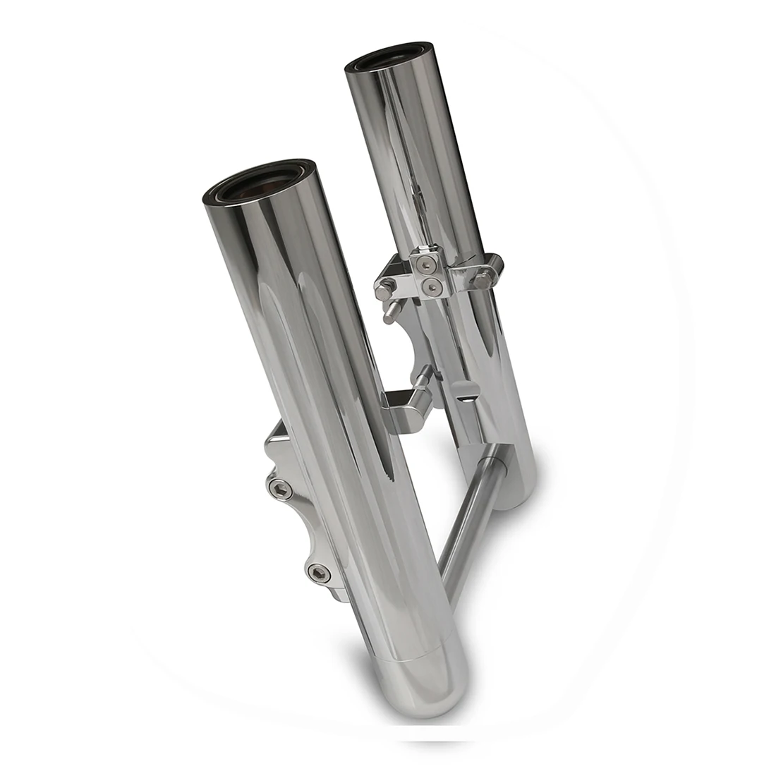 

Для Harley FLT TOURING Electra Street Road Glide king Мотоцикл 2014-UP Стандартные двухдисковые хромированные ножки вилки с ЧПУ полые ножки для ванны