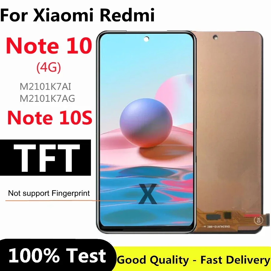 6.43'' TFT For Xiaomi Redmi Note 10 4G M2101K7AI M2101K7AG LCD Display With Screen Digitizer For Redmi Note 10S LCD