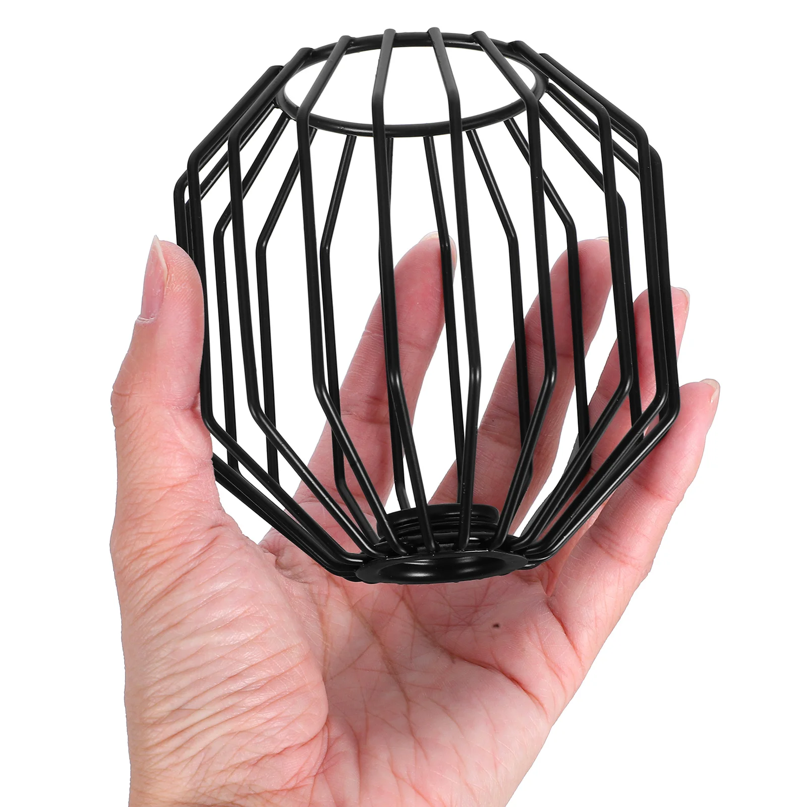 Wrought Iron Birdcage Chandelier Bulb Guard Mini Lamp Shade Parts Hardware Lampshade for Pendant