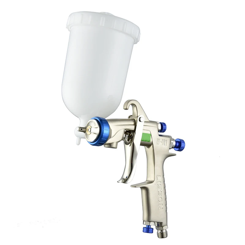 

Professional Sprayer Gun W-101 HVLP Paint Gun 1.0/1.3/1.5/1.8mm nozzle 400CC Industrial Plastic cup High Quality Spray Gun