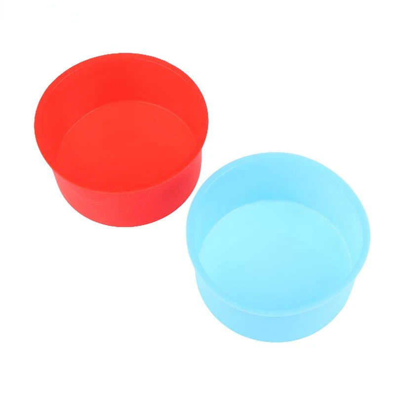 1Pc 4 Inch Silicone Mini Cake Molds Round Baking Pan DIY Non-Stick Silicone Baking Mold Bakeware Pan Reusable Cake Pans