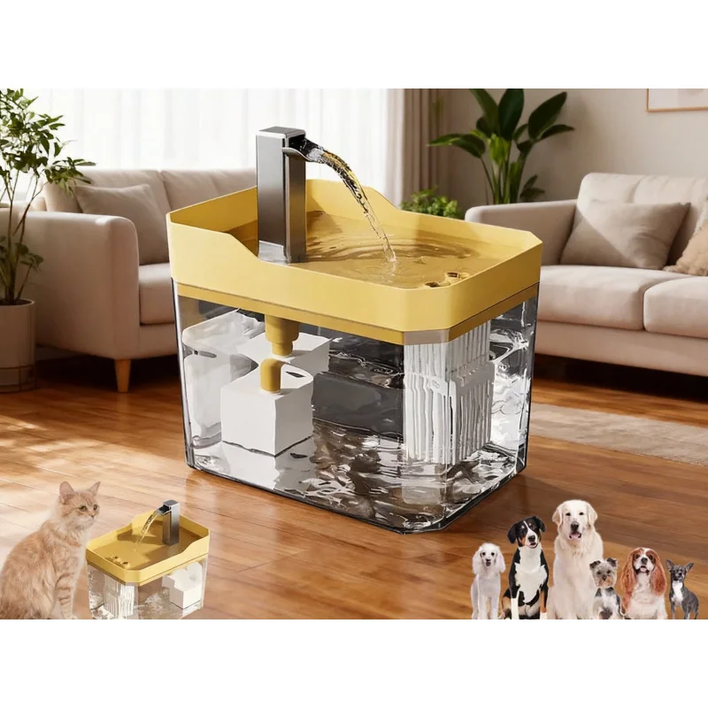 R USB Automatic Water Drinking Fountain Dispenser live water circulation Cat Water Bowl Removable with Pump Water Filter Silent