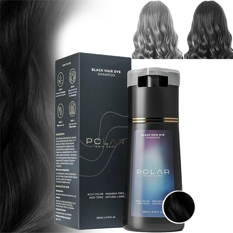 New 200ml Hair Dye Shampoo Cream Quick Easy Safe Hair Color Gray Hair Coverage Instant Dye Shampoo Hair Care for Women and Men