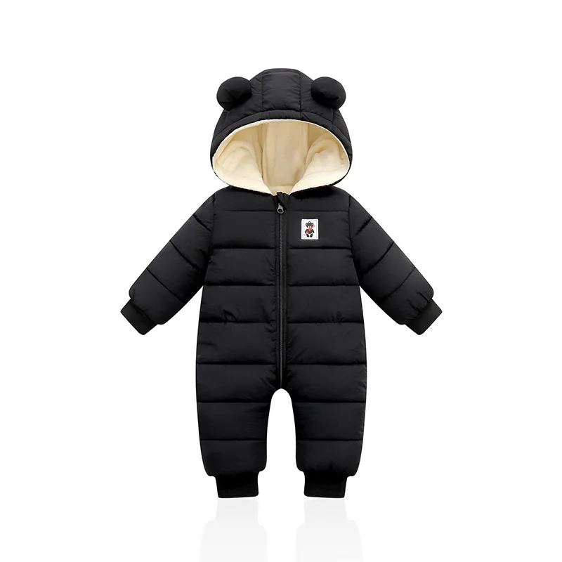 Baby clothes autumn and winter pure cotton thickened newborn Romper cartoon zipper long sleeved boys and girls jumpsuit