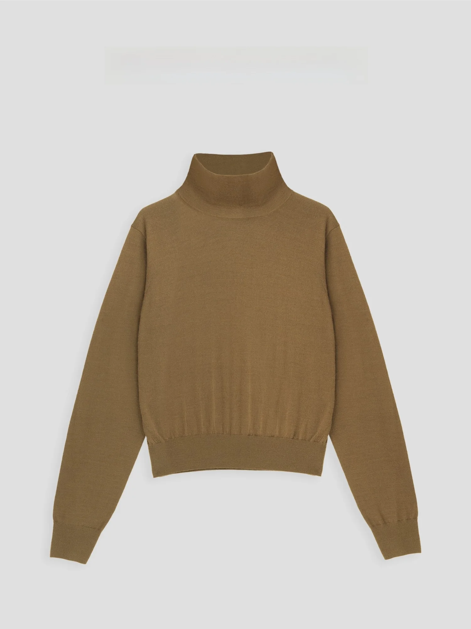 

Romi Studio High Ne Knitted Sweater Slim Fit Camere Base irt 23AWM499 Autumn Faion Ladies' Premium Quali Wool Blend