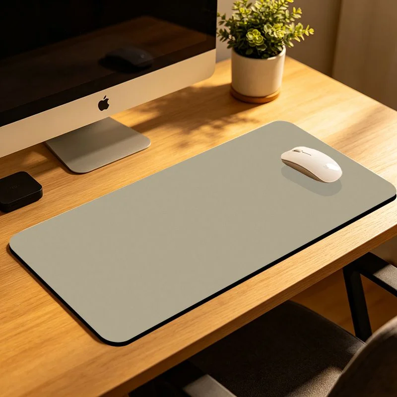 VIKAMA Solid Olive Grey Large Mouse Pad Non Slip Waterproof Keyboard Desk Mat Neutral Office Laptop Desk Decor Protector Pad