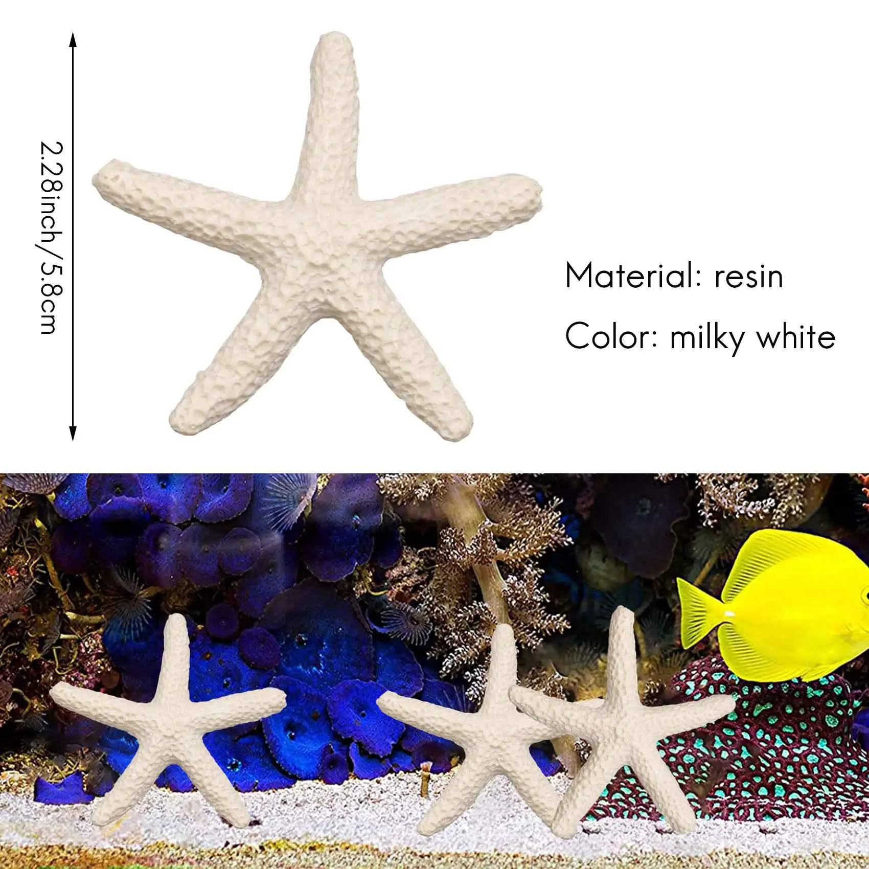 Retail 15 Pieces Creamy-White Pencil Finger Starfish For Wedding Decor, Home Decor And Craft Project