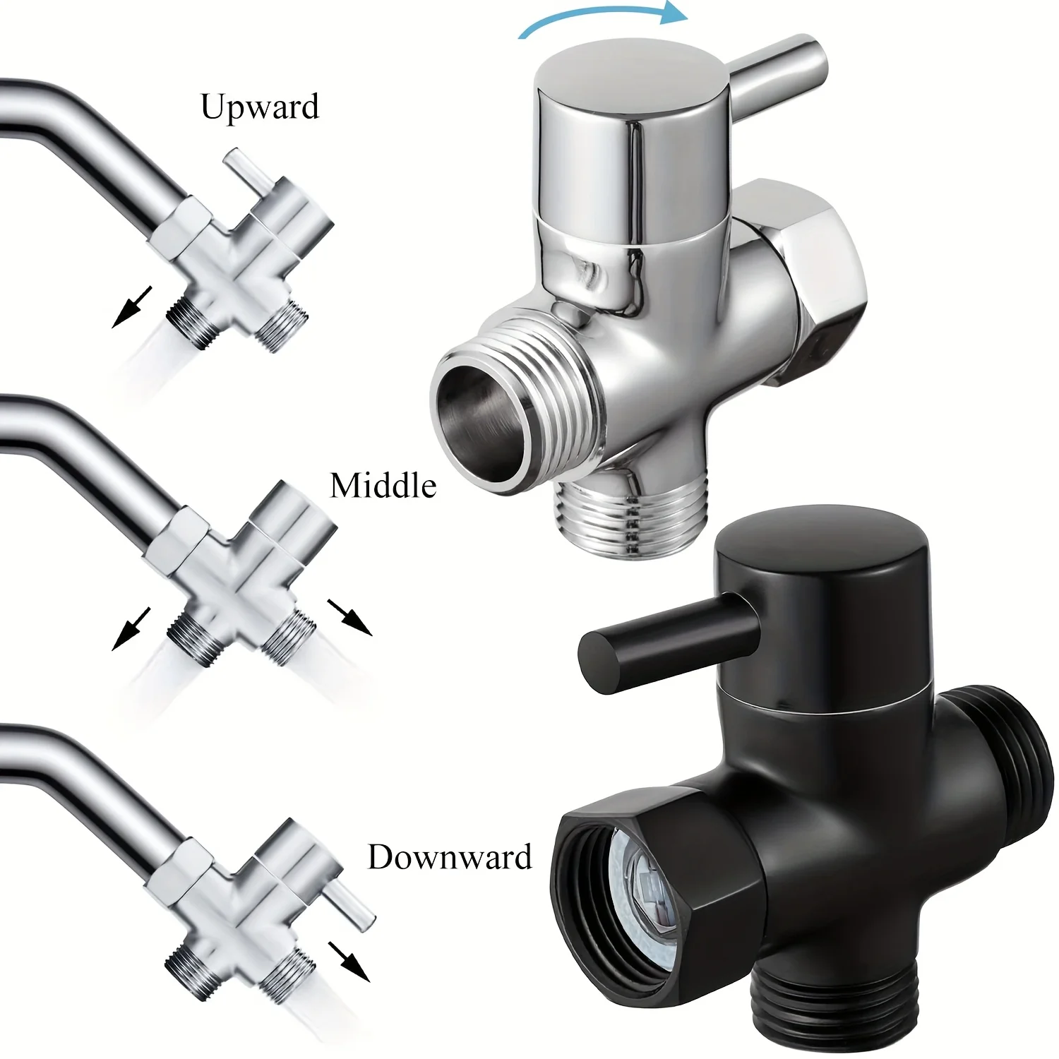 Bathroom Faucet Additions for a 3-Way G1/2 Shower Diverter