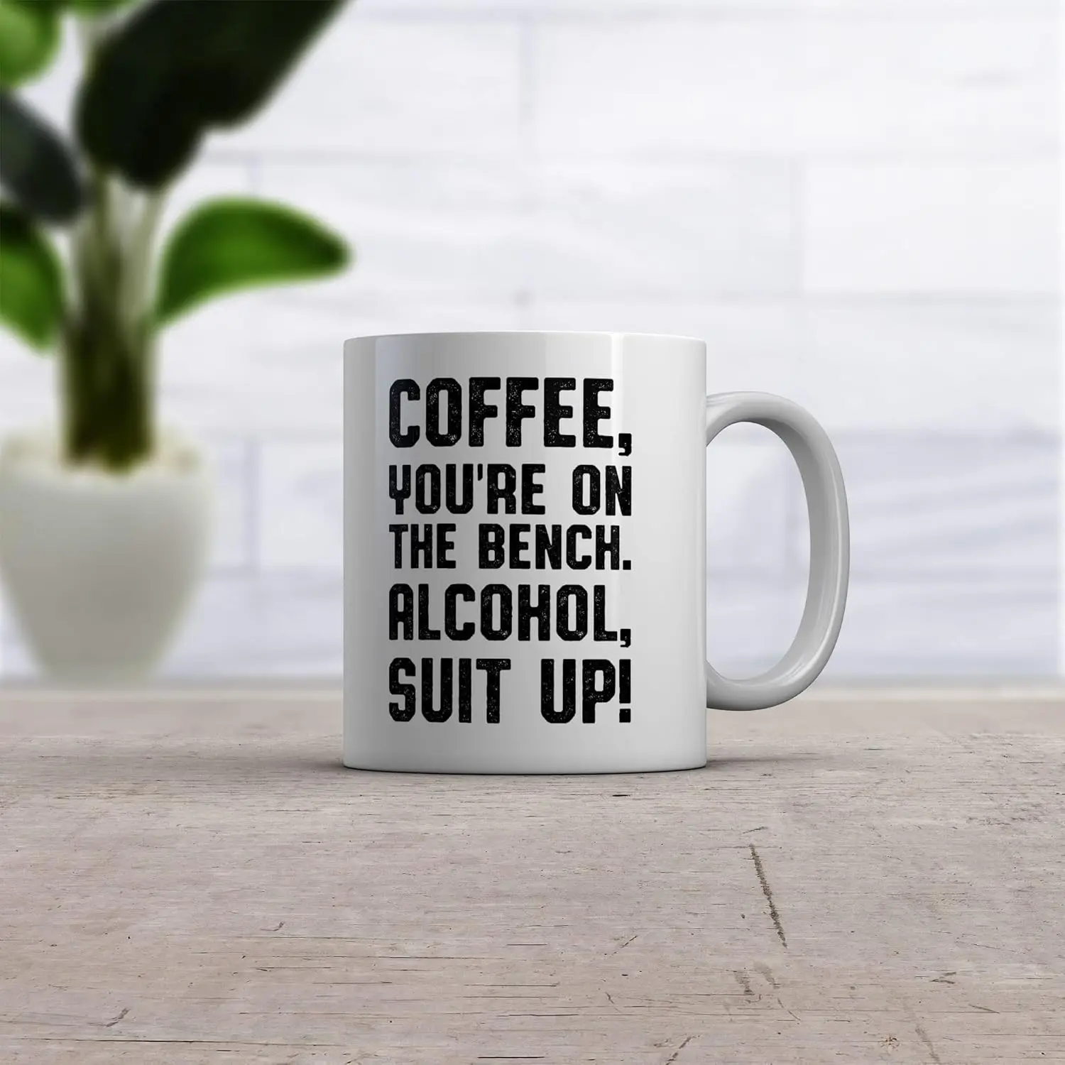 Crazy Dog T-Shirts Coffee Youre On The Alcohol Suit Up Mug Funny Caffeine Coffee Cup-11oz