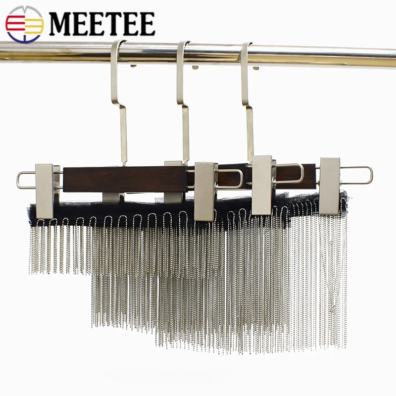 

2/5Yards Meetee 6-15cm Metal Beads Chain Tassel Fringe Clothes Beaded Lace Trim Party Dress Jacket Decor DIY Sewing Accessories