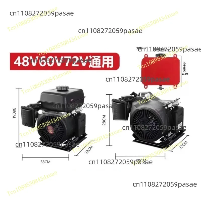 For Four Wheeler Portable Generator DC 48V 60V 72V 4KW 5KW 6KW Electric Vehicle Range Extender Low Noise Generator