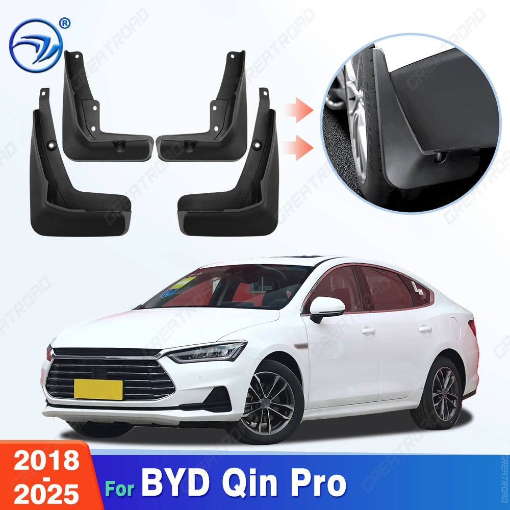 For BYD Qin Pro 2018-2025 2019 2020 2021 2022 2023 2024 Fender Mudflaps Splash Guards Mudguards Mud Flaps Car Accessories