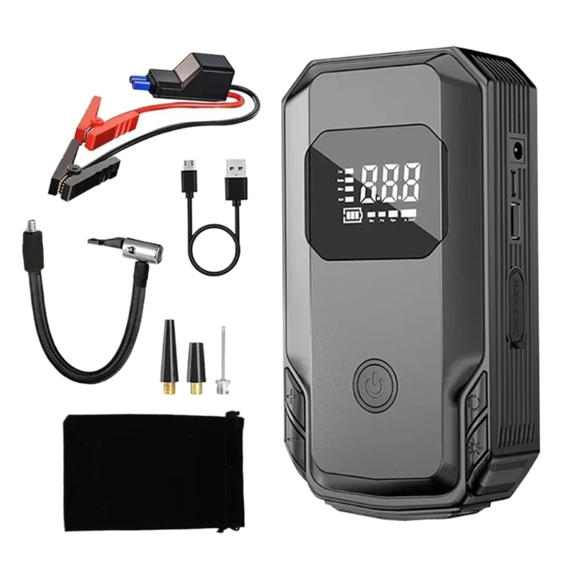 

Car Tire Inflator & Pack Car Jump Starter with Tire Inflator set Plastic