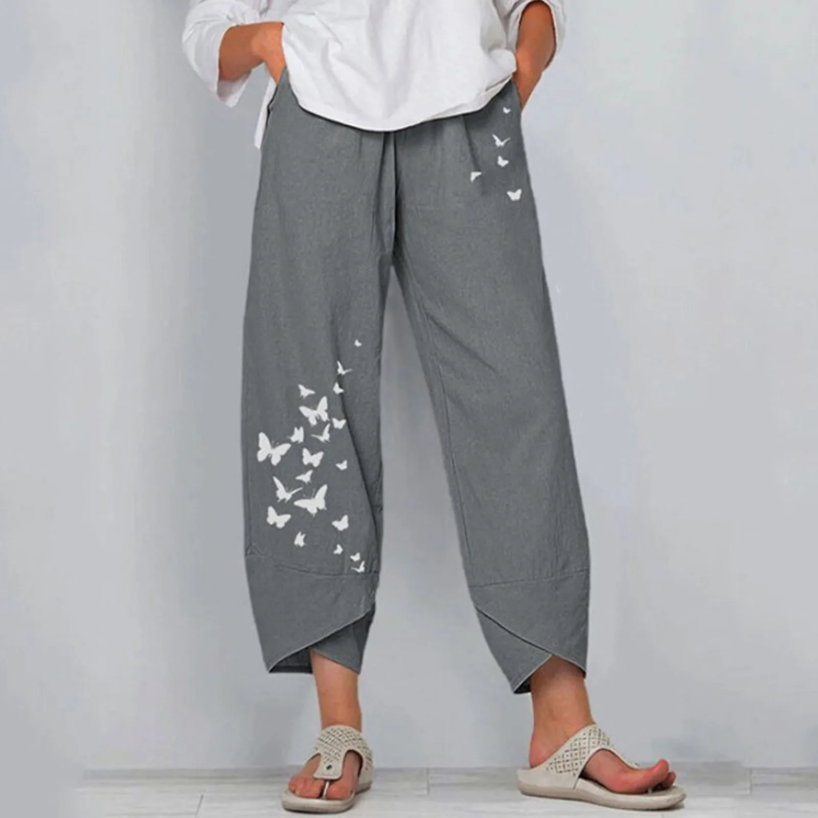 

Long Pants For Women Casual And Wide-Leg Cotton Pants Fashion Sweat Pants Women Casual Pants For Women Casual Summer Plus Size