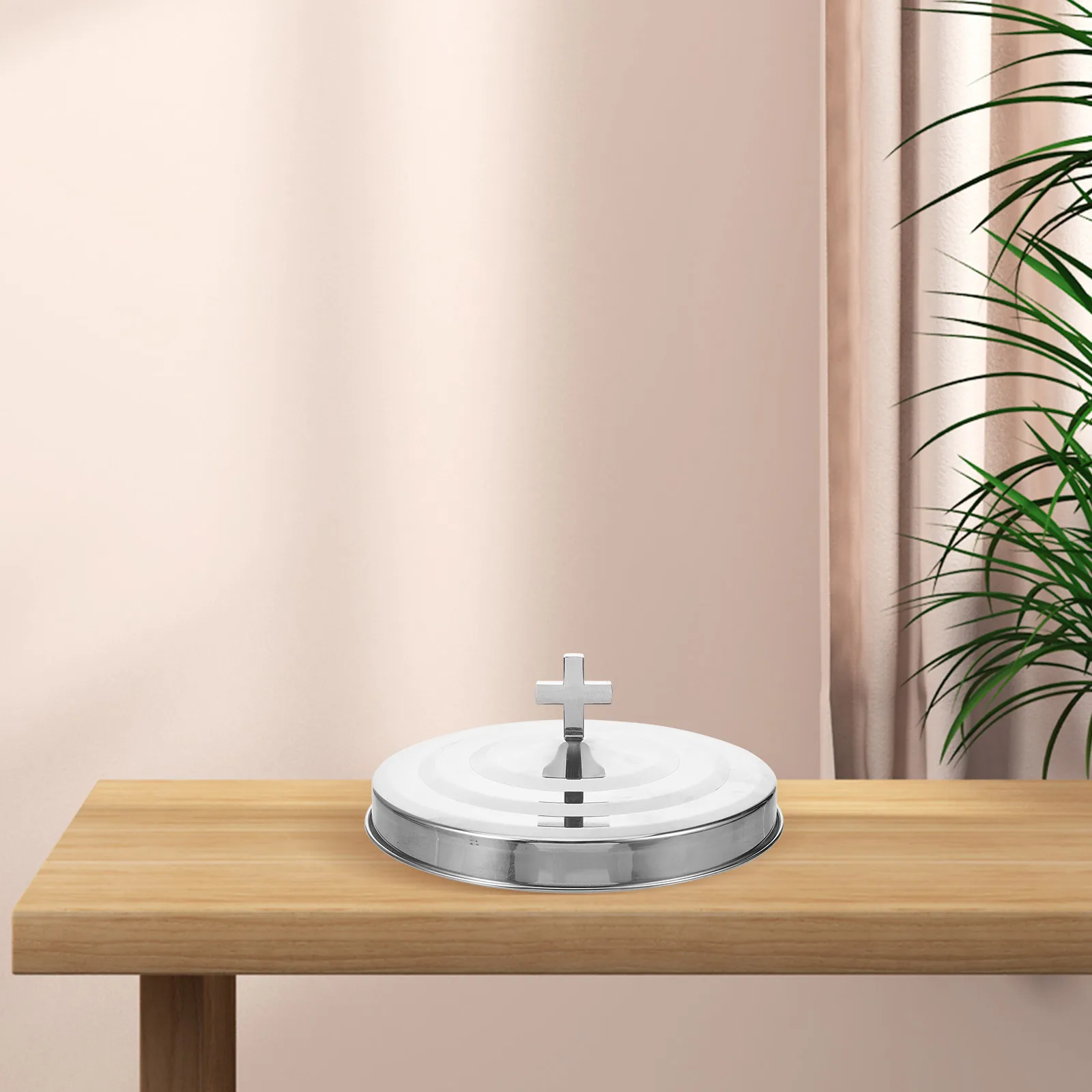 

Large Metal Communions Tray Lid Stainless Steel Cup Cover Replacement for Church Religious Ceremonies Metal Lid