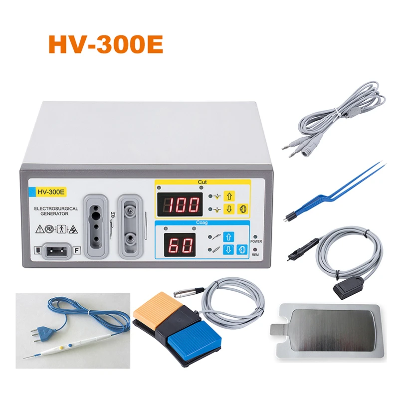 100W Frekuensi Tinggi Electrocautery ESU Bipolar Diathermy Mesin Bipolar Koagulator Portabel