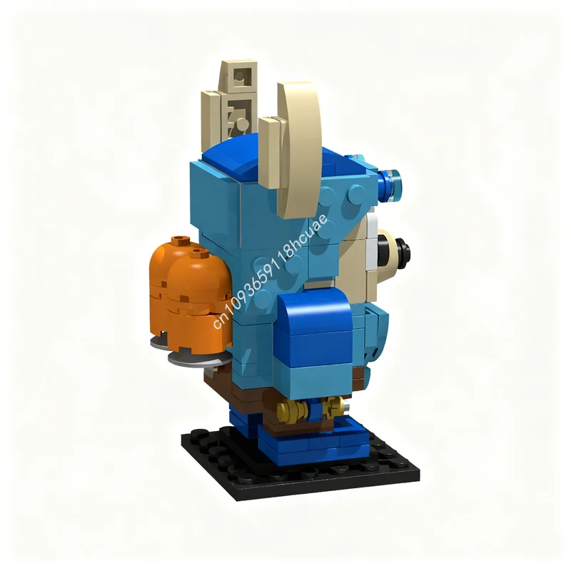 

150 деталей MOC Brickheadz: Модель «Ракетный рыцарь» — конструктор, развивающая игрушка, идея для креативного подарка на Рождество