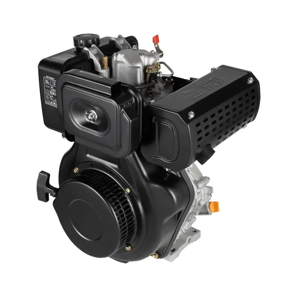 10HP Air-Cooled Diesel Engine 418CC 6300W Single Cylinder Four-Stroke Recoil Start Motor