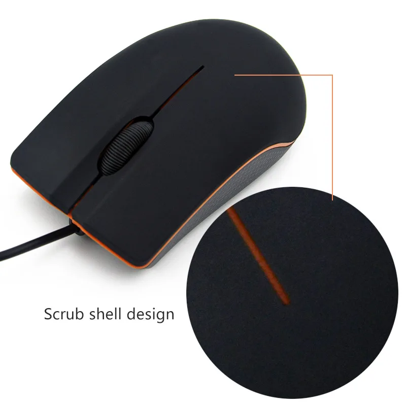 Wired Mouse 1200DPI Computer Office Mouse Non Slip Matte Texture Business Office Home Laptop Wired Mouse Accessories