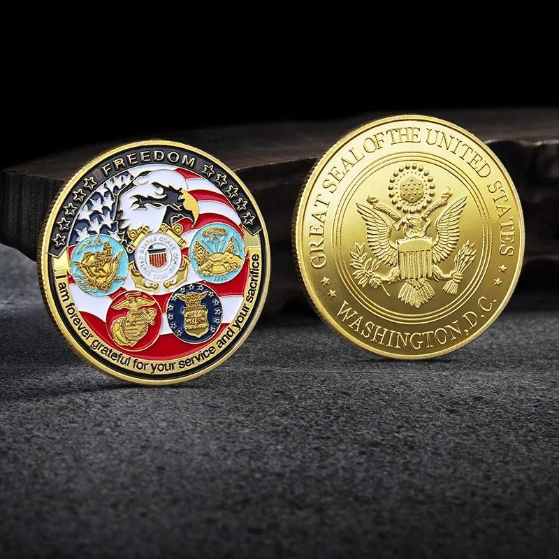 United States Medallions Coins Gold Army Marine Corps Collection Military Medal Bundeswehr Self Defense