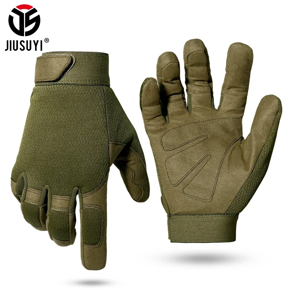 Guantes tácticos Airsoft combate Paintball tiro caza conducción equipo de trabajo camuflaje manoplas de dedo completo