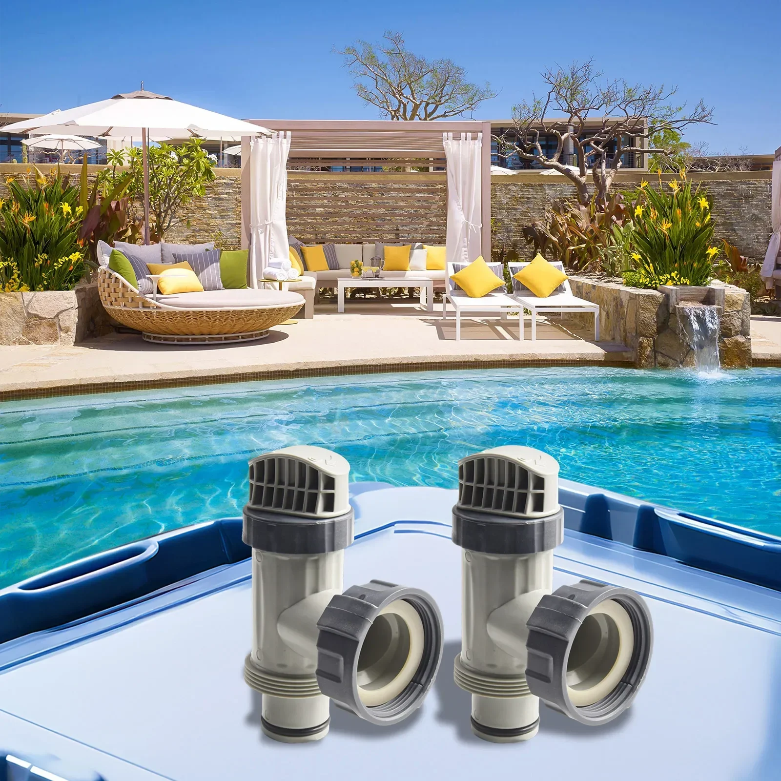 

As The Picture Shows Replacement Plunger Valve Plastic Material Upgrade Valve System Gray Color Includes Hose O-rings