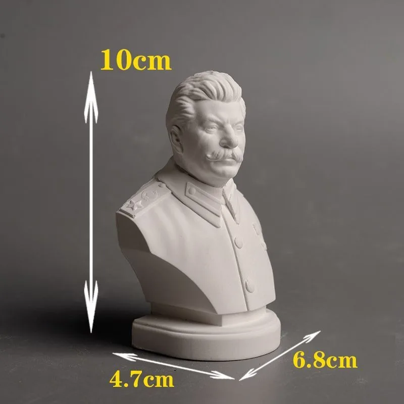 USSR Portrait Celebrity Plaster Sculpture Famous Politicians Avatar Replica Gypsum Statue Carve Headshot Gesso Communist Party