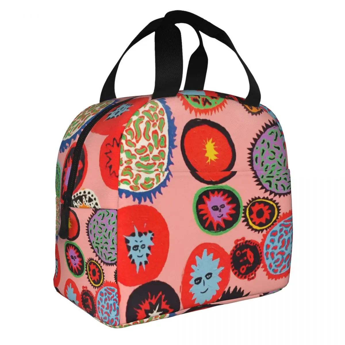 Japanese Pop Art Yayoi Kusama Insulated Lunch Tote Bag for Women Resuable Thermal Cooler Bento Box Work School Travel