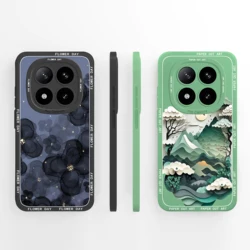 For Redmi Note 14 Pro Plus China 5G Case Pretty Flower Silicone Soft Protective Back Cover For RedmiNote14ProPlus China 5G Funda