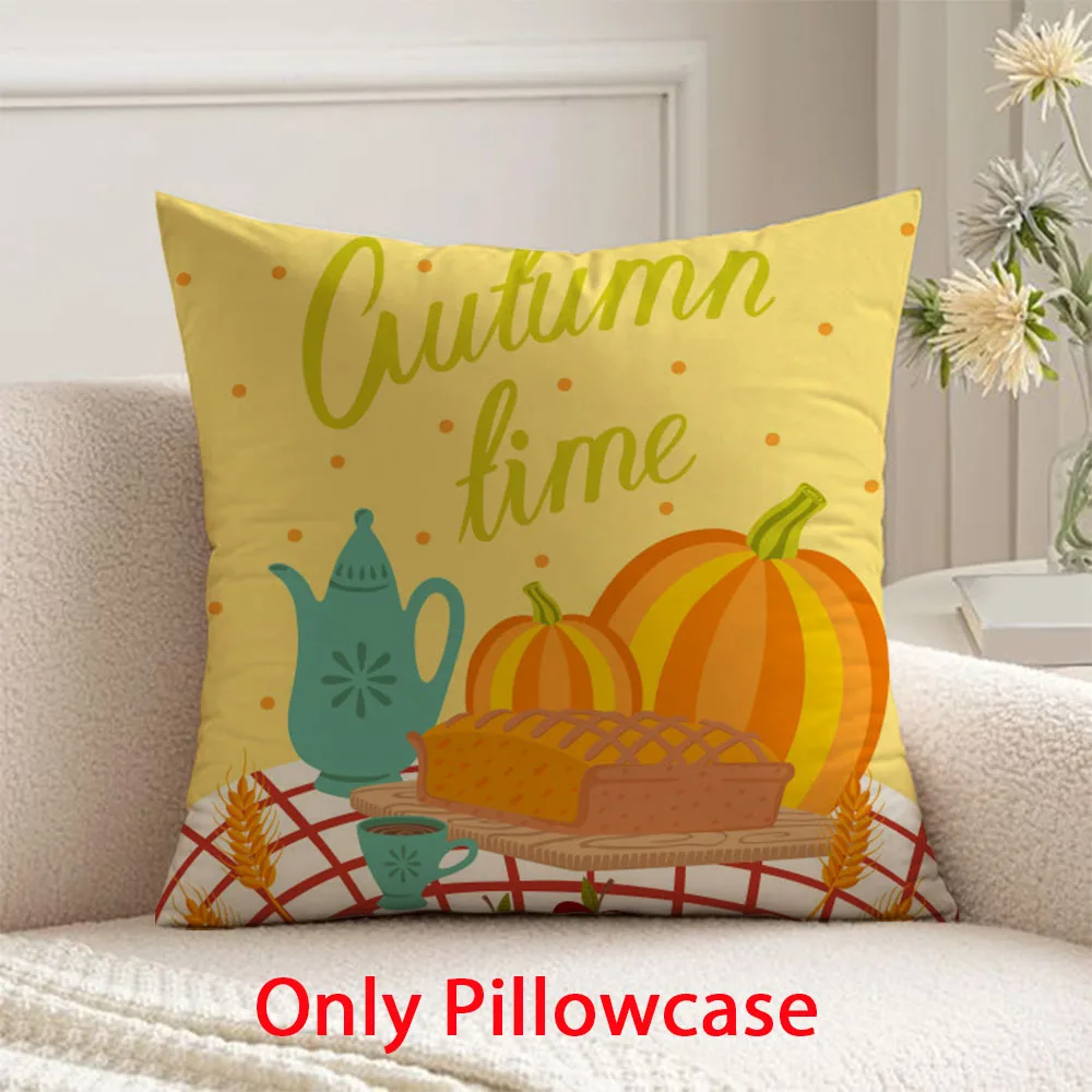 

Autumn Pillow cover decorative 45x45 cushions cover for Pumpkin pattern pillow case Harvest Festival Thanksgiving Day decor