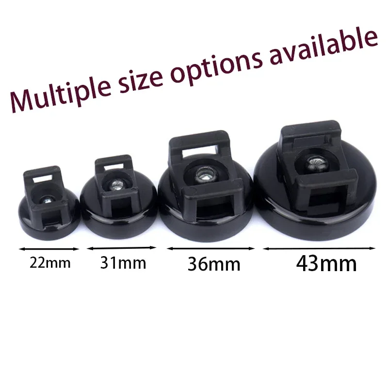 2/8PCS Zip Tie Mount Multipurpose Magnetic Cable Holder Cable Tie Mount Magnets Magnetic Wire Management Bases Heavy Duty