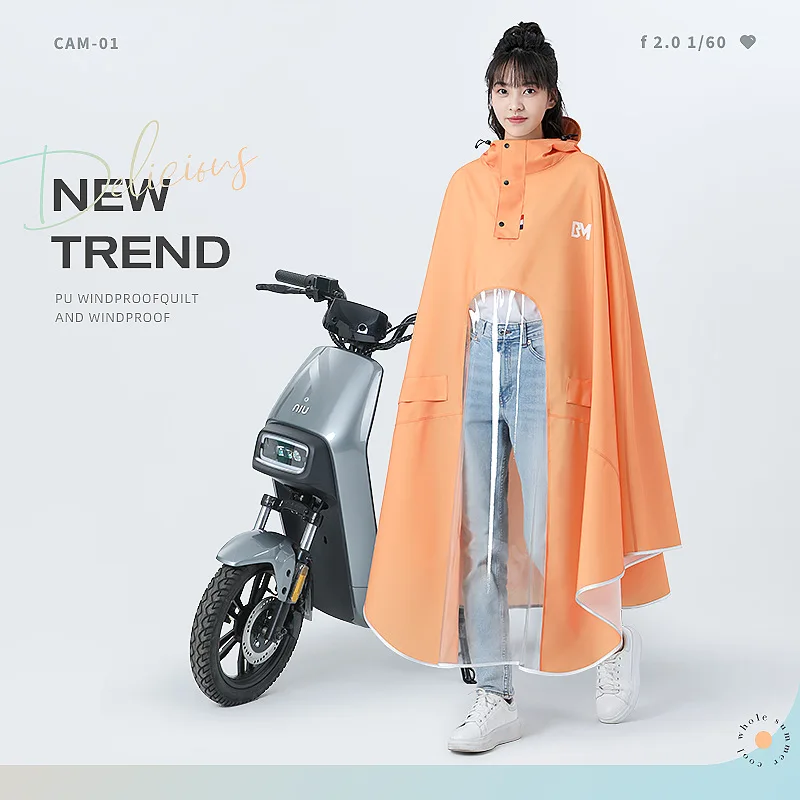 Electric Battery Car Raincoat for Men and Women Long Full Body Rainstorm Proof Raincoat for Single Person Thickened Motorcycle