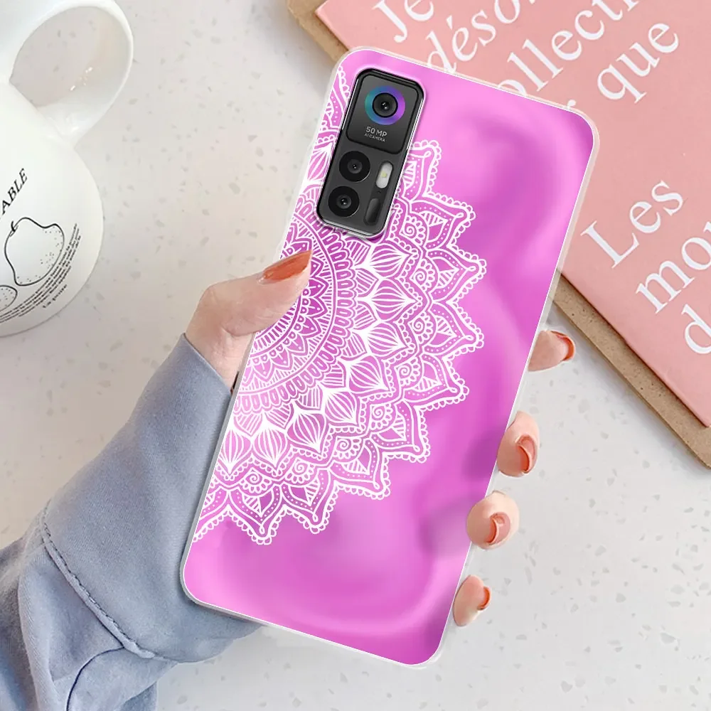 For TCL 30 Plus Case Patterned Transparent Silicone Soft TPU Cover Coque For TCL 30E 30 SE Cases For TCL 30 5G Bumper Fundas