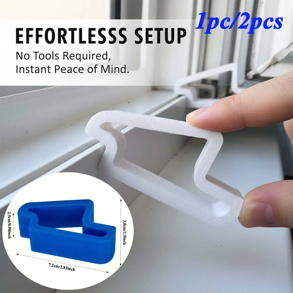 1/2X Plastic Window Wedge Window Stoppers Anti-Collision Door Clamps Track Clip Fixer Balcony Isolators Indoor Ventilation Tools