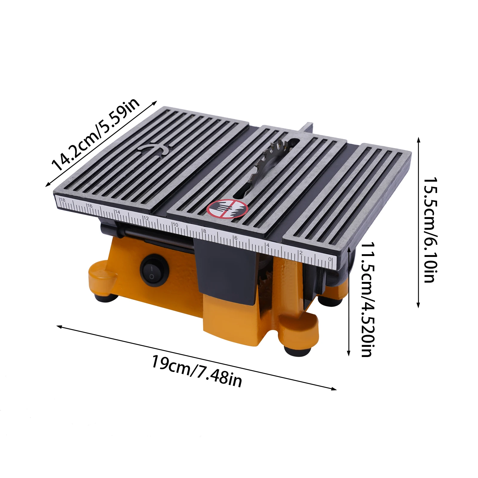 Imagem -03 - Mini Serra Elétrica de Mesa Serra Circular Fits Wood Pedra Metal Corte de Vidro 90w 4500rpm