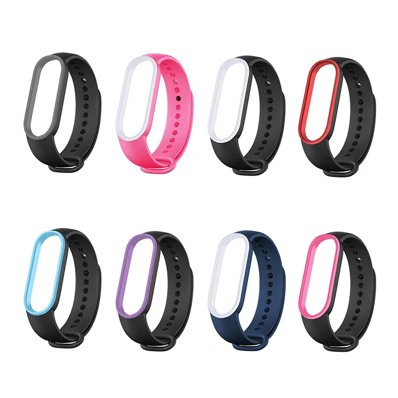 Bracelet Wrist Strap for Xiaomi Bracelet 5 - Silicone Two-color Replacement Strap