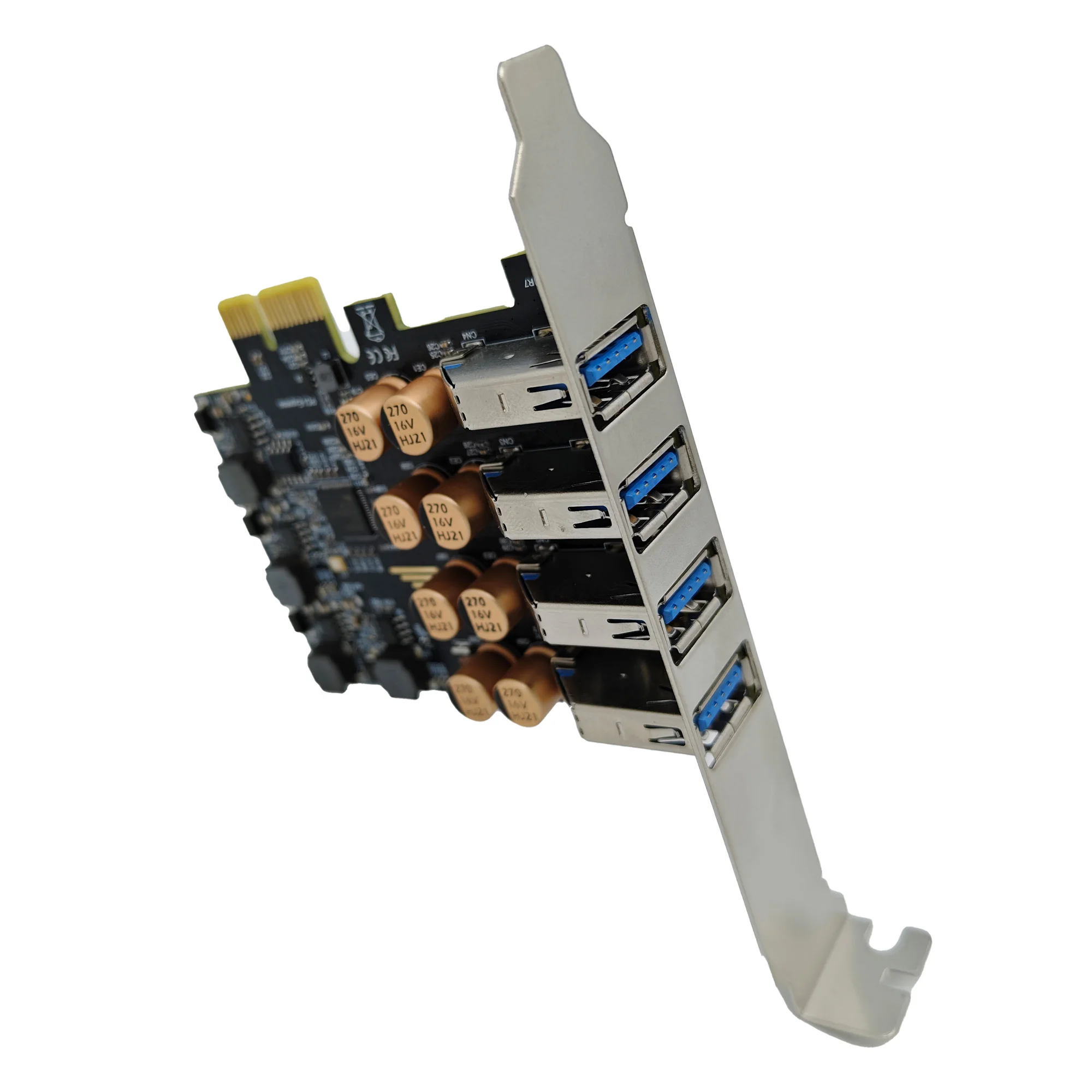 Скидка PCIe на 4 порта USB-A 4-контактный блок питания 5 Гбит/с PCI Express Карта расширения USB 3.2GEN1 Адаптер контроллера Настольный ПК