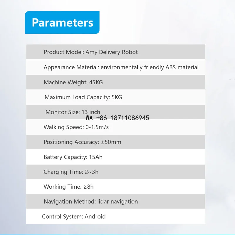 Customizable Menu Recommendation Fast Charging Service Robot with Multi Language for International Restaurants