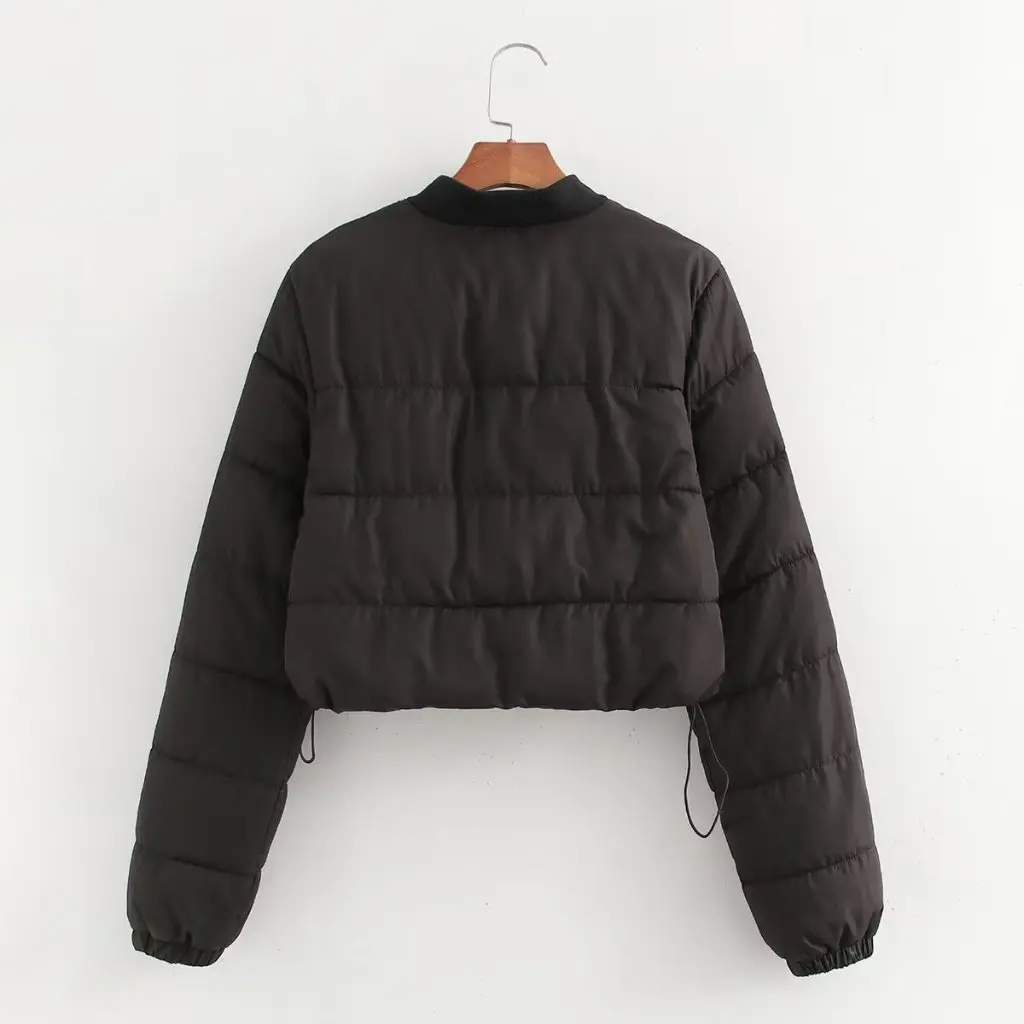

American Fashion Pocket Short Women's Bread Cotton-padded Jacket 2024 Autumn and Winter New European and American Style Top