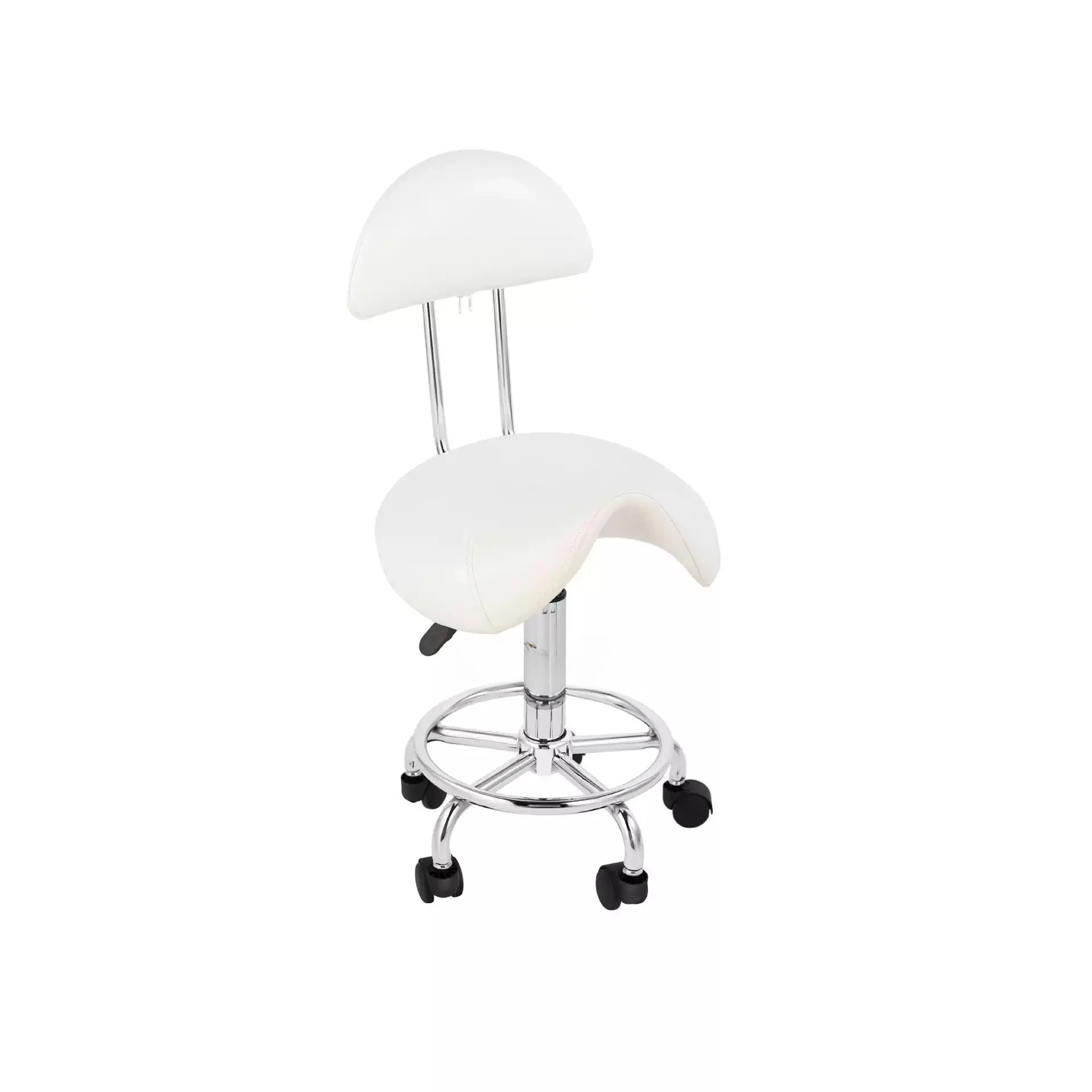 1pcs Backrest-equipped barber stool; ergonomic, wheeled, hydraulic barber chair; suitable, beauty salons and spas