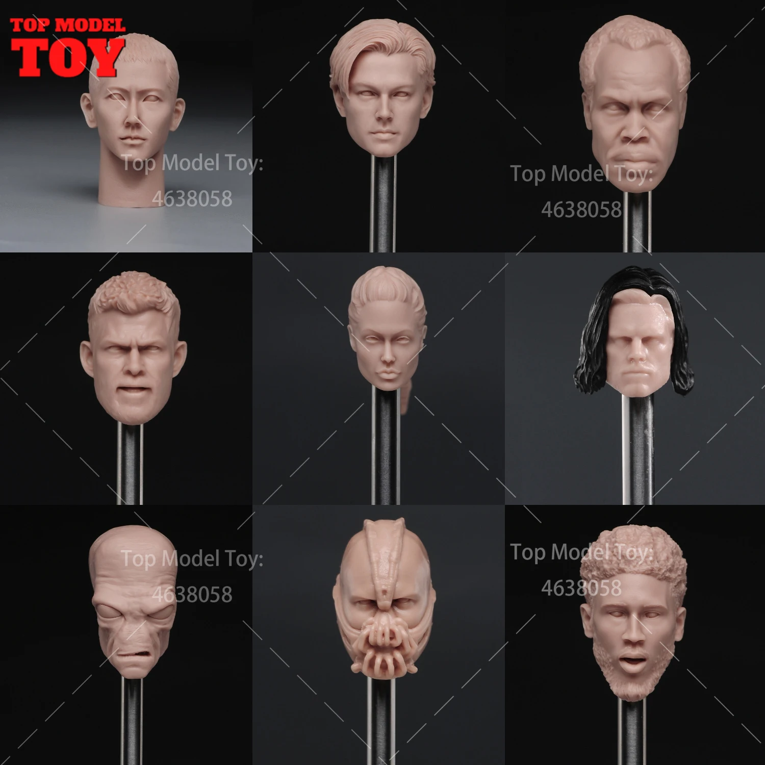 Model Patung Kepala Leon Benedict Joaquin Phoenix Jack Skala 1/6 Tanpa Cat, Model Ukiran PVC Cocok untuk Tubuh Boneka Aksi Prajurit 12''