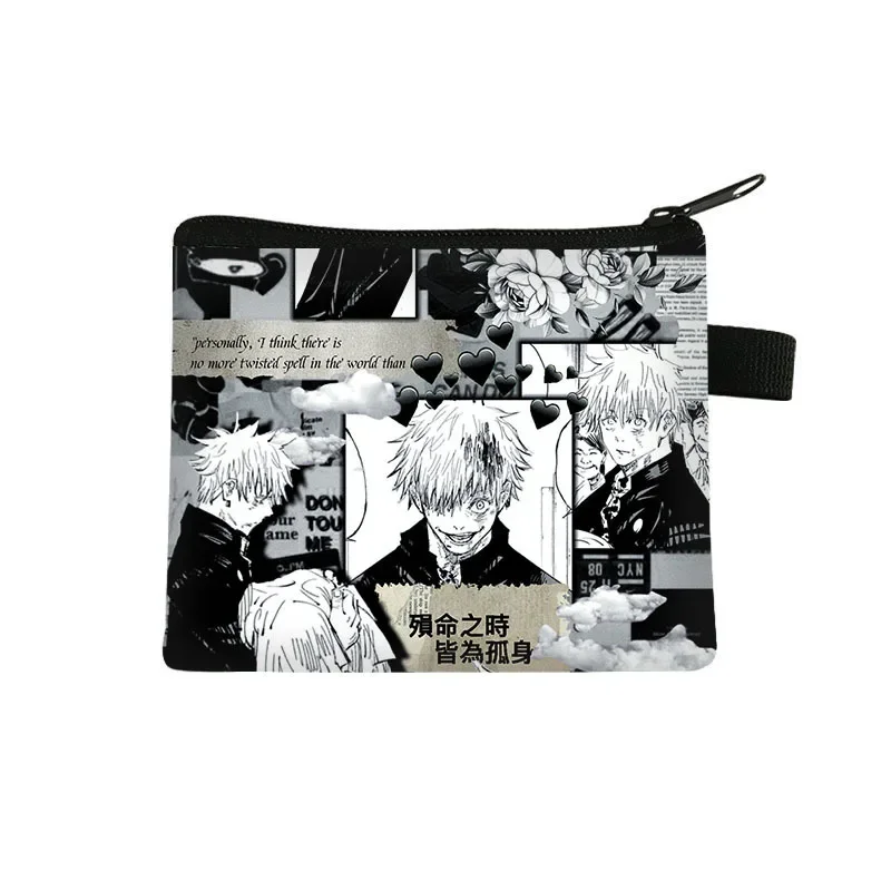 Kawaii Anime Jujutsu Kaisen Portemonnee Gojo Yuji Korte Portefeuilles Portemonnee Hoge Kwaliteit PU Leer Grote Capaciteit Kaart Pack Verjaardagscadeau
