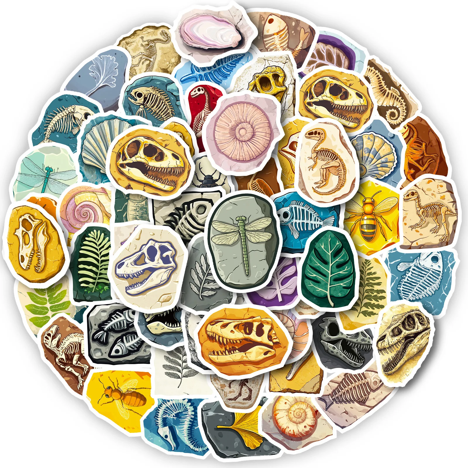 56 قطعة مخلوق الكرتون الأحفوري ملصقات مقاوم للماء ديناصور الحفريات الكتابة على الجدران الديكور DIY بها بنفسك الاطفال لعبة الثلاجة المحمول الغيتار الشارات