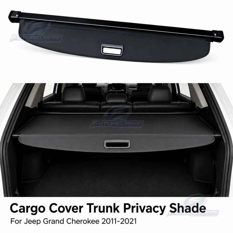 Cargo Cover Trunk Privacy Shade Rear Security Partition Anti-Theft Shield Organizer for For Jeep Grand Cherokee 2011-2021