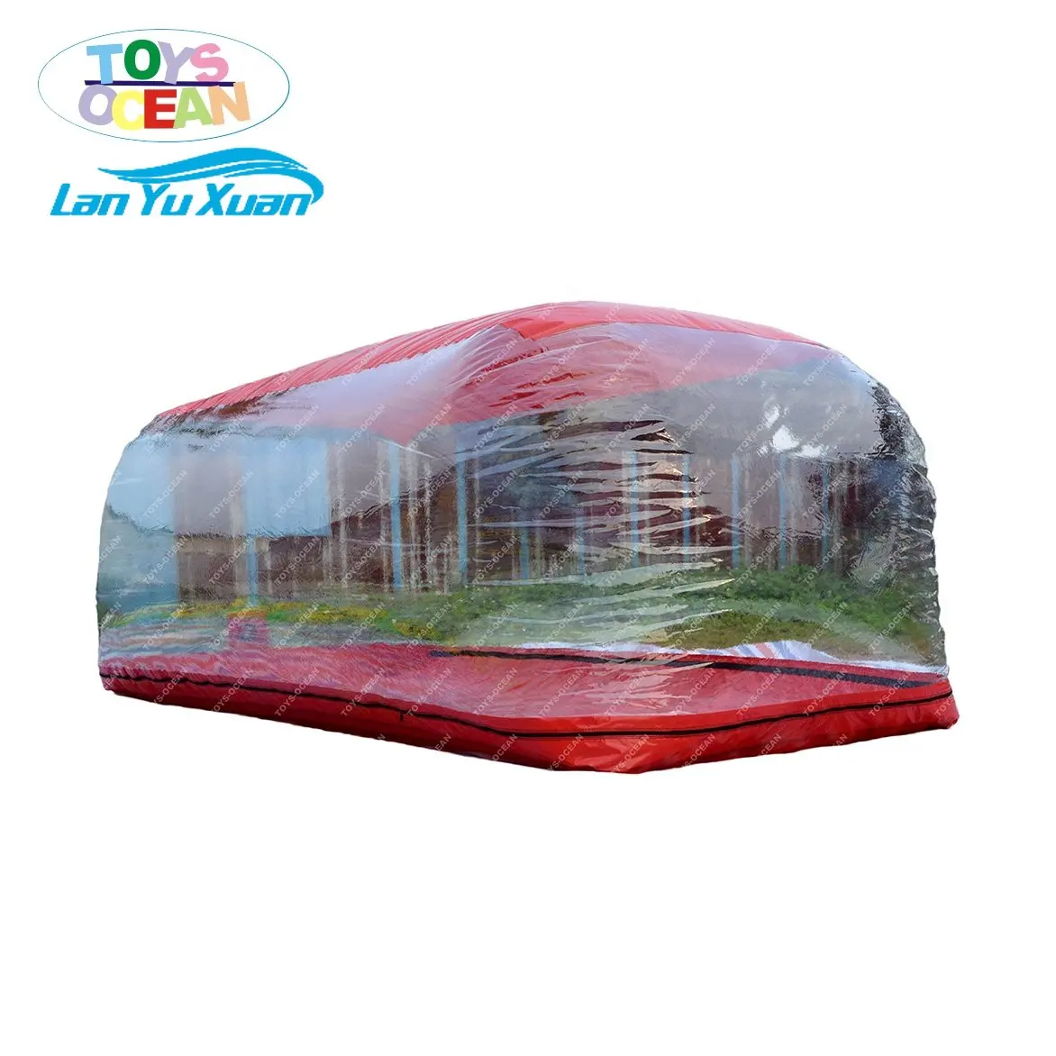 

Inflatable green and transparent bubble car display for sale, waterproof car cover